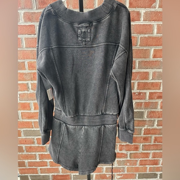 NWT Free People Movement|| Intercept Romper in Black Size Medium with pockets - Picture 8 of 10